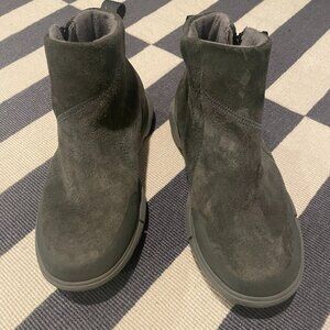 Sorel Explorer II Bootie — Waterproof Leather Winter ankle Boots - Gray, size 5